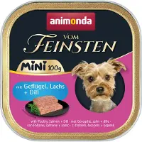 Animonda Vom Feinsten Mini with Poultry, Salmon, and Dill Wet Food for Small Breed Dogs 24x100g