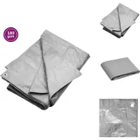 vidaXL Bâche 180 g/m² 8x12 m gris HDPE - Bâches