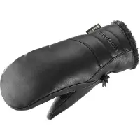 Salomon - Moufles isolantes en GORE-TEX et PrimaLoft&reg; - Native Gore-Tex Mitten W Deep Black pour Femme en Cuir - Taille XS - Noir