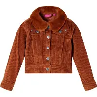 vidaXL Veste pour enfants en velours côtelé Cognac 116