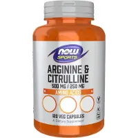 Now Arginine & Citrulline, 500/250 - 120 vcaps