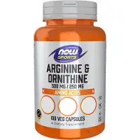 Now Arginine & Ornithine, 500/250 , 100 capsules