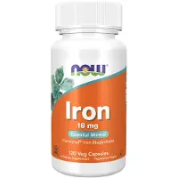 Now Fer 18 mg 120 Capsules Végétales