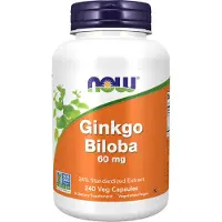 Now , Ginkgo Biloba, 60 mg, 240 Gélules Végétariennes