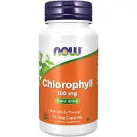 Now Chlorophylle 100 mg, chlorophylle, 90 gélules végétales