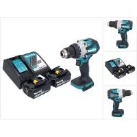 Makita DHP 489 RT Perceuse-visseuse à percussion sans fil 18 V 73 Nm Brushless + 2x batterie 5,0 Ah + chargeur