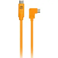 Tether Tools TetherPro Right Angle USB-C to USB-C Pigtail, 20" (50cm), orange haute visibilité