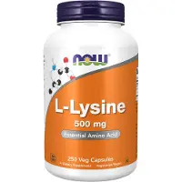 Now , L-Lysine, 500 mg, 250 Gélules Végétales