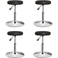 vidaXL Chaise de salle à manger 4 pcs. noir similicuir