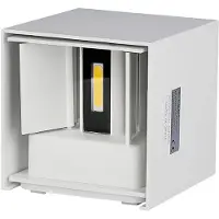 V-TAC Applique carrée à LED - Bridgelux - IP65 Waterproof - Blanc - 5W - 700 Lumens - 3000K