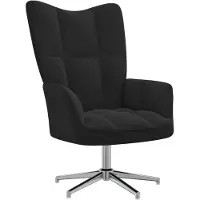 vidaXL Fauteuil relax noir velours