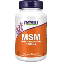 Now , MSM, Méthylsulfonylméthane, 1 000 mg, 120 Gélules Végétales