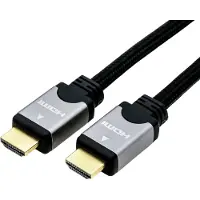 Roline High Speed - Câble HDMI avec Ethernet - HDMI mâle pour HDMI mâle - 5 m - double blindage - noir / argent
