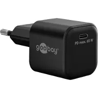 Goobay 65369 Mobile device charger Mobile phone, Laptop, Smartphone Black AC Indoor