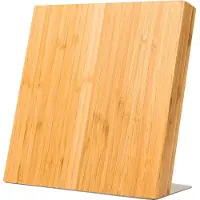 Coninx Messenblok Magnetisch 22x23CM - Messenmagneet Zonder Messen - Antislip - Bamboe Messenhouder - Magnetische Messenopberger van