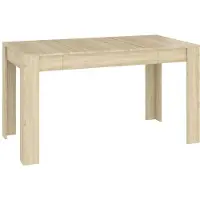 The Living Store Table de salle à manger Chêne Sonoma 140x74,5x76 cm Matériau dérivé du bois