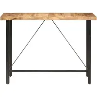The Living Store Table de bar 150x70x107 cm Bois de manguier rugueux