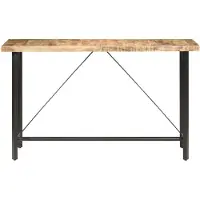 The Living Store Table de bar 180x70x107 cm Bois de manguier rugueux