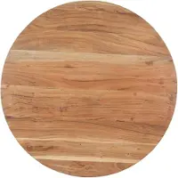 The Living Store Table de salle à manger 80 cm en bois massif d'acacia
