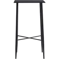 The Living Store Table de bar Noir 60 x 60 x 111 cm MDF