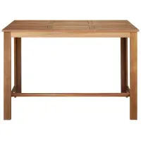The Living Store Table de bar en bois d'acacia massif 150 x 70 x 105 cm