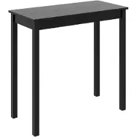 The Living Store Table de bar MDF noir 115×55×107 cm