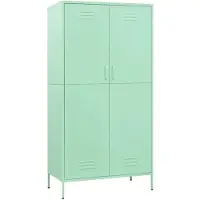 The Living Store Armoire vert menthe 90x50x180 cm Acier
