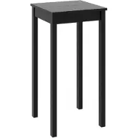 The Living Store Table de bar MDF noir 55x55x107 cm