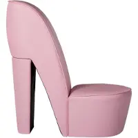 The Living Store Chaise en forme de talon aiguille Rose Similicuir