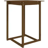 The Living Store Table de bar marron miel 80x80x110 cm pin massif