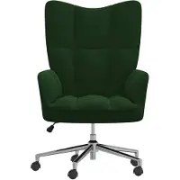 The Living Store Fauteuil relax vert foncé velours