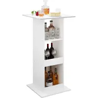 OEM Table en bois blanc 60 x 60 x 112 cm pour la cuisine