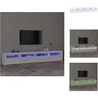 vidaXL Armoire TV avec lampes LED Blanc 240x35x40 cm - Meuble TV