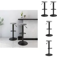 vidaXL Tabouret de bar 2 pcs velours gris clair - Tabouret de bar