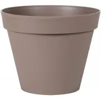 Eda Pot Rond Toscane - 30x26cm - 10l - Taupe - Plastiques