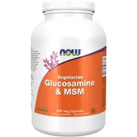 Now , Glucosamine Végétarienne et MSM, 240 Gélules Végétales