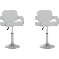 vidaXL Chaise de salle à manger 2 pcs. Pivotantes Blanc Similicuir