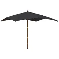 vidaXL Parasol avec mât en bois noir 300x300x273 cm