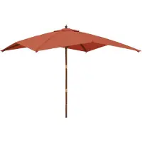 vidaXL Parasol avec mât en bois Terracota 300x300x273 cm