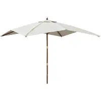 vidaXL Parasol avec mât en bois sable 300x300x273 cm