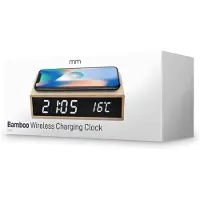 Mikamax Réveil Bamboo Wireless Charger