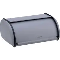 King Hoff Brotkasten Brotbox (klein, 36x24x15 cm), Stockage du pain, Gris