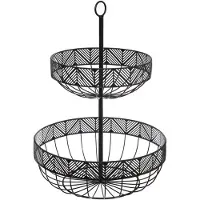 5 Five Two-story Fruit Bowl Noir