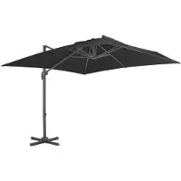 vidaXL Parapluie avec mât en aluminium 300x300 cm Anthracite