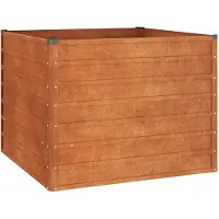vidaXL Lit surélevé rouillé 100x100x77 cm acier corten