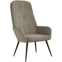 vidaXL Fauteuil relax gris clair velours