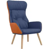 vidaXL Fauteuil relax bleu Tissu et PVC