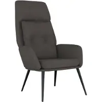 vidaXL Fauteuil relax gris foncé aspect daim
