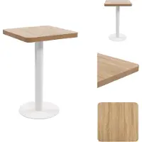 vidaXL Table de bistrot marron clair 50x50 cm MDF - Tables de salle à manger