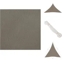 vidaXL Voile d'ombrage Oxford-Tissu Triangulaire 4x4x4 m Taupe - Parasols & Protection solaire